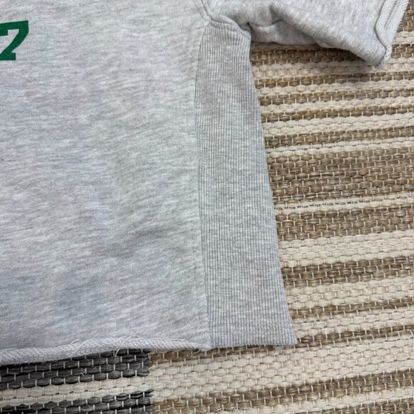 Zara Women's Cropped Brooklyn Sweatshirt Short Outfit Set Gray Fleece Size Small - Picture 4 of 16